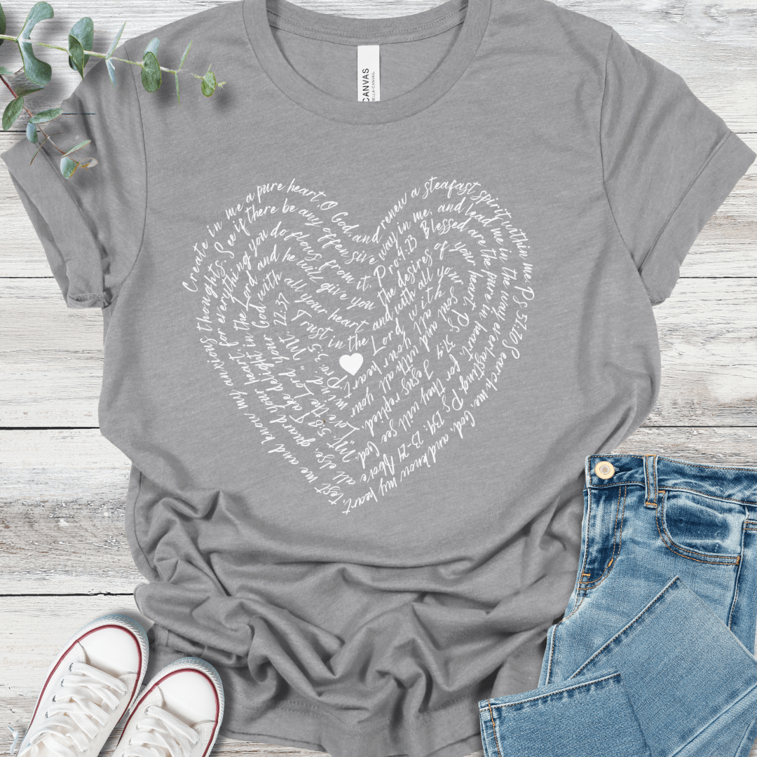 Scripture Heart Premium T-Shirt