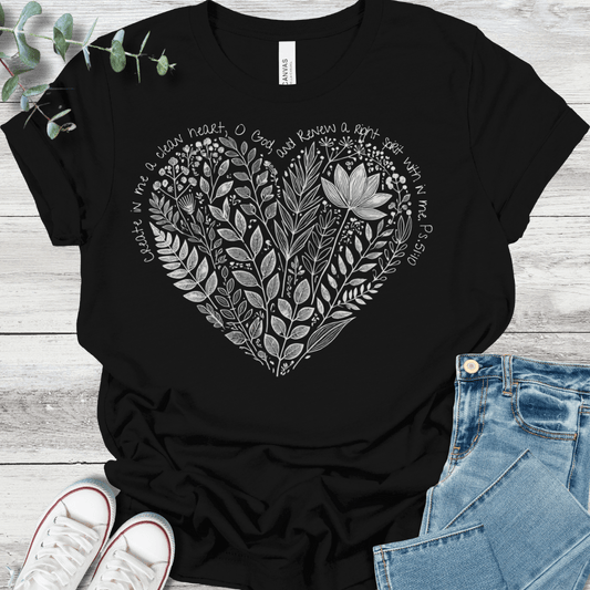 Floral Heart Premium T-Shirt