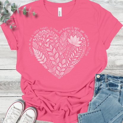 Floral Heart Premium T-Shirt