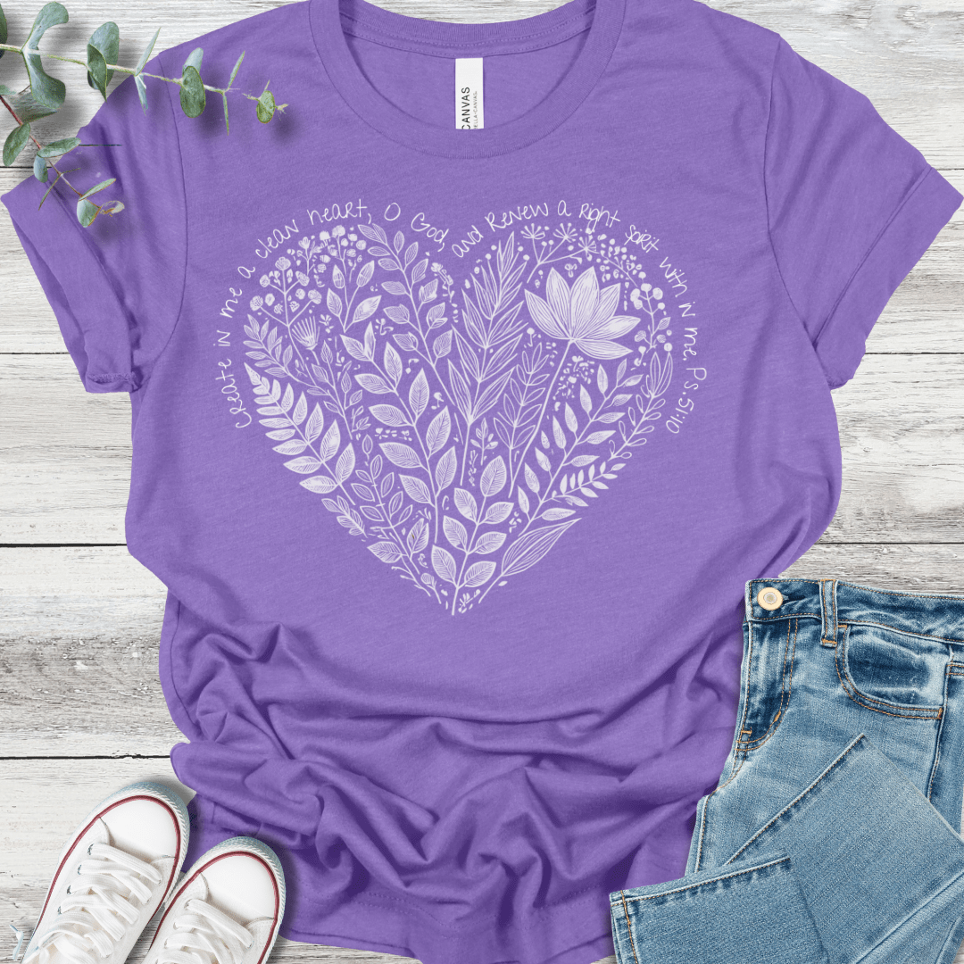 Floral Heart Premium T-Shirt