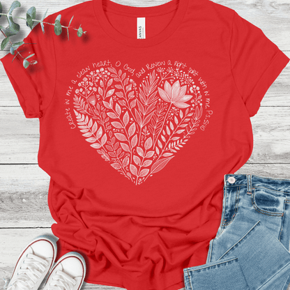 Floral Heart Premium T-Shirt