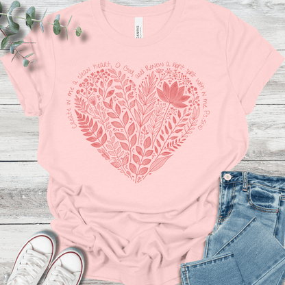 Floral Heart Premium T-Shirt