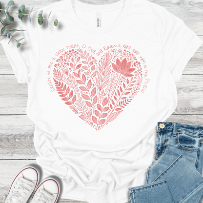 Floral Heart Premium T-Shirt