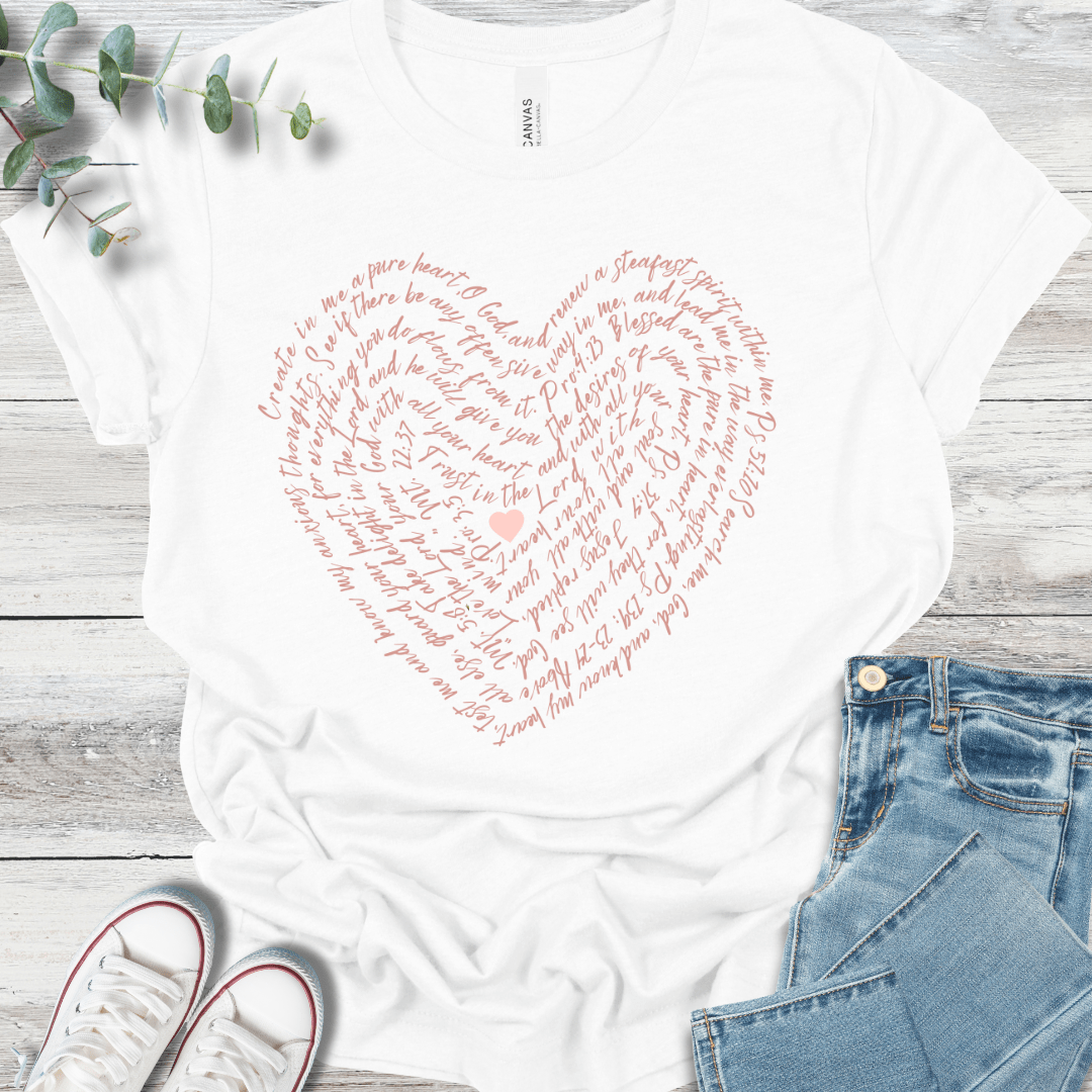 Scripture Heart Premium T-Shirt